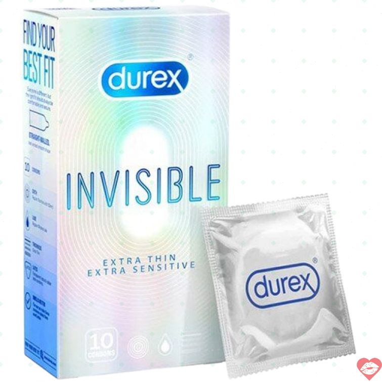 Bao cao su Durex Invisible siêu mỏng cảm giác thật 