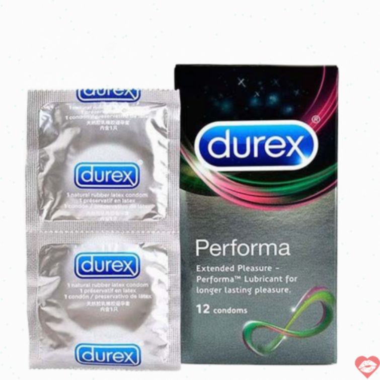 Bao cao su Durex Performa kéo dài thời gian hộp 12 