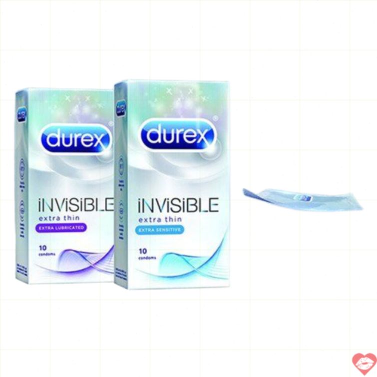 Bao cao su Durex Invisible siêu mỏng tăng cảm giác 