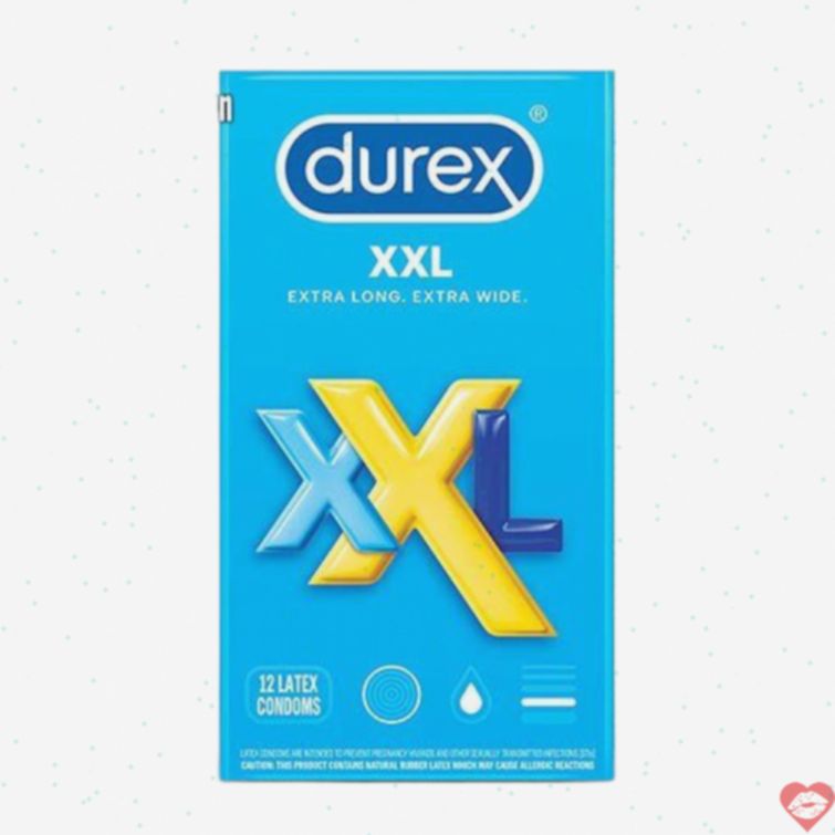 Bao cao su Durex XXL 64mm siêu rộng kéo dài khoái cảm 