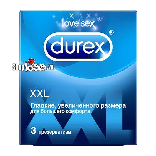  Kho sỉ Bao cao su Durex XXL size lớn – Hộp 3 cái  nhập khẩu 