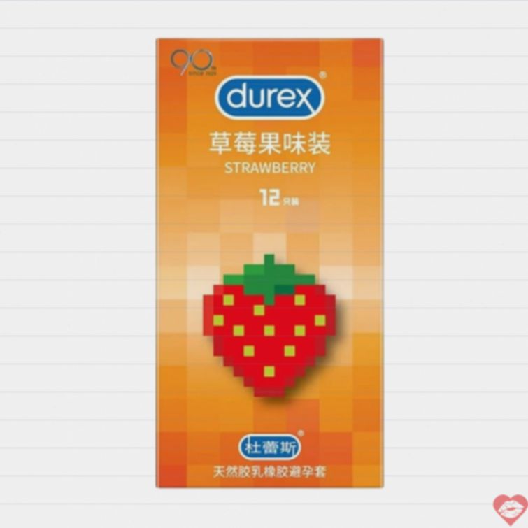 Bao cao su Durex Strawberry 56mm hương dâu cực thích 