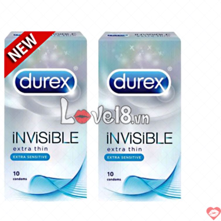 Bao cao su Durex Invisible siêu mỏng chân thật 