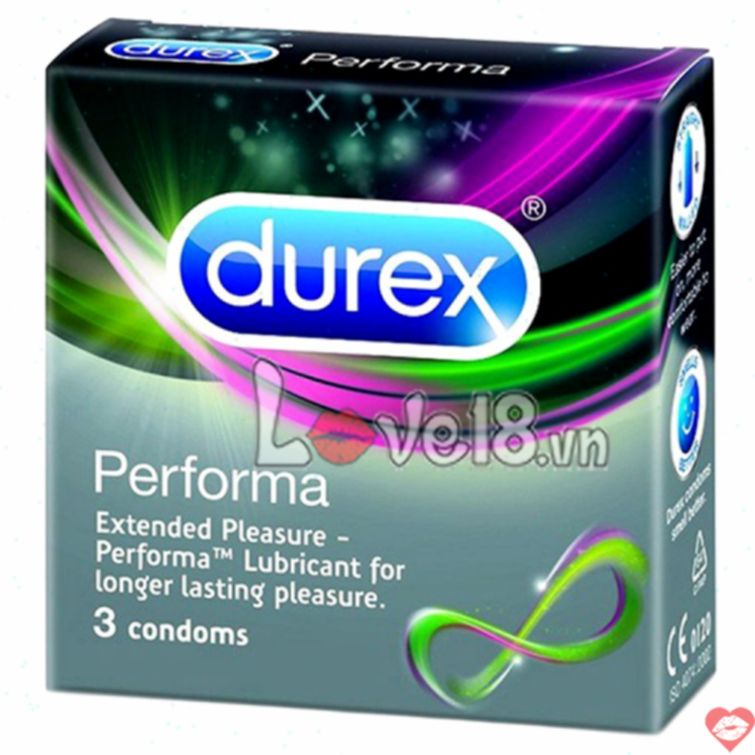 Bao cao su Durex Performa kéo dài thời gian 