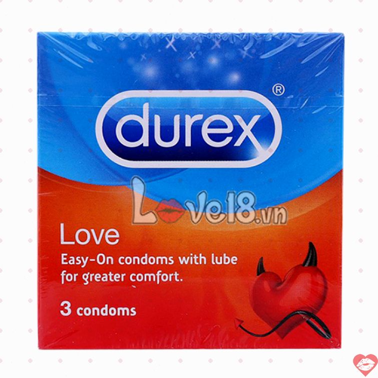 Bao cao su Durex Love nhiều gel trơn mượt an toàn 