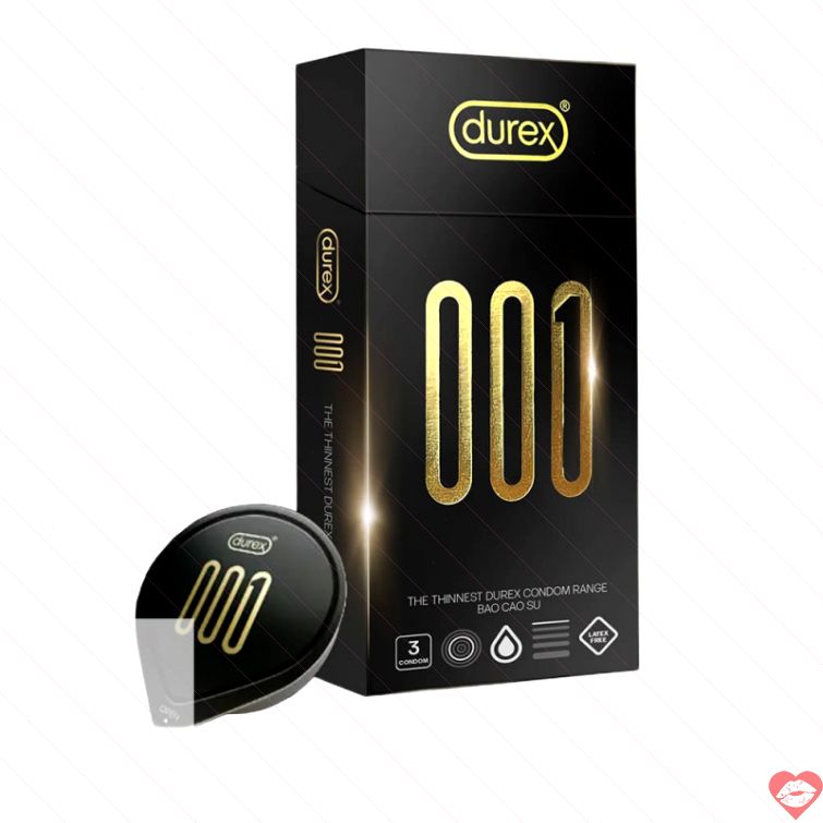 Bao cao su Durex 0.01 siêu mỏng size lớn 55mm 