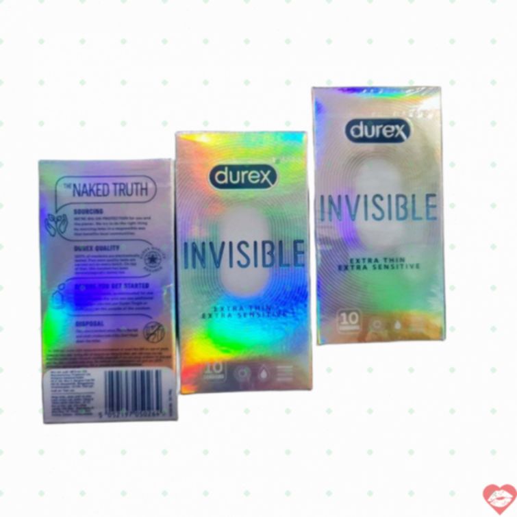 Bao cao su Durex Invisible siêu mỏng nhiều gel 
