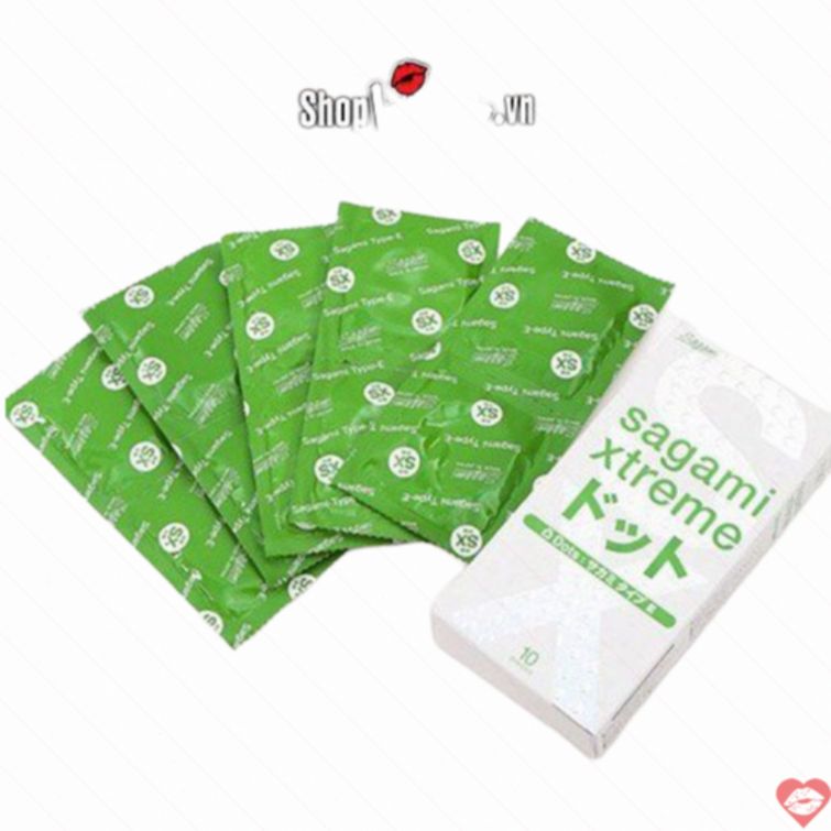 Bao cao su Sagami Xtreme White gai nhẹ 10 cái 