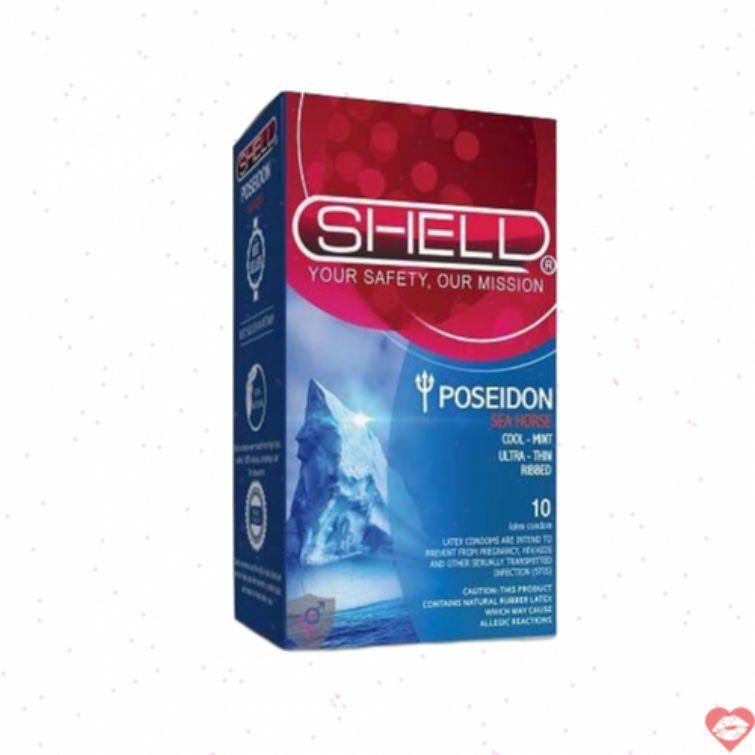 Bao cao su Poseidon gân sọc bạc hà mát lạnh kéo dài 