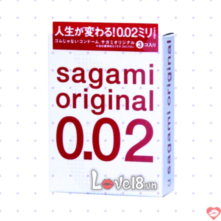Bao cao su Sagami Original 0.02 siêu mỏng Nhật 