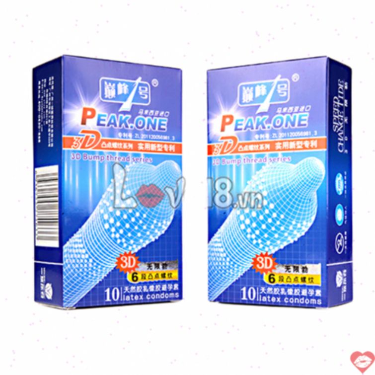 Bao cao su siêu gai 3D mỏng ôm sát cực sướng 