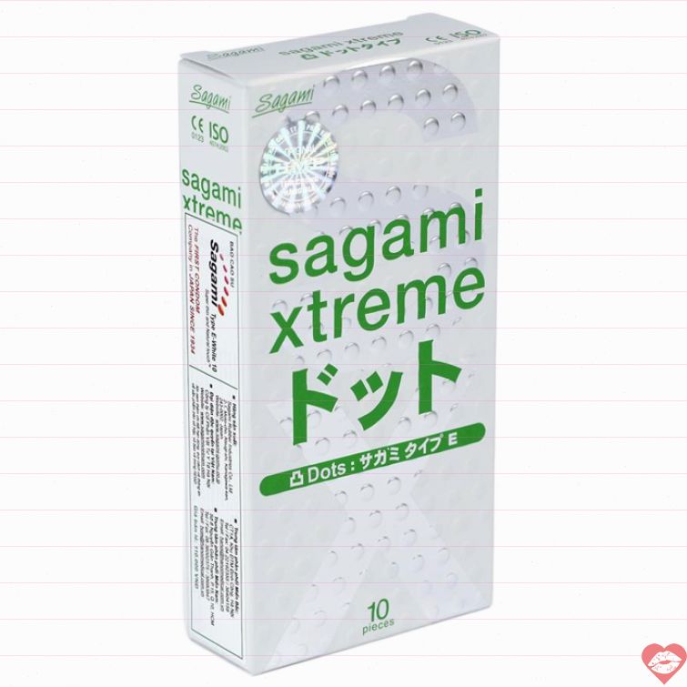 Bao cao su Sagami Xtreme Blue siêu mỏng gân gai 