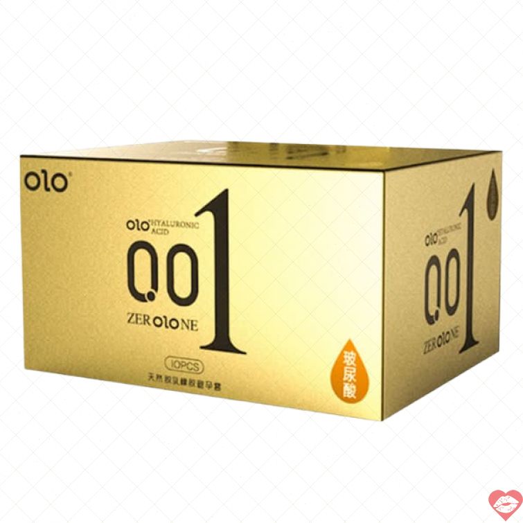 Bao cao su OLO 0.01 Jelly Gold siêu mỏng gân nổi 