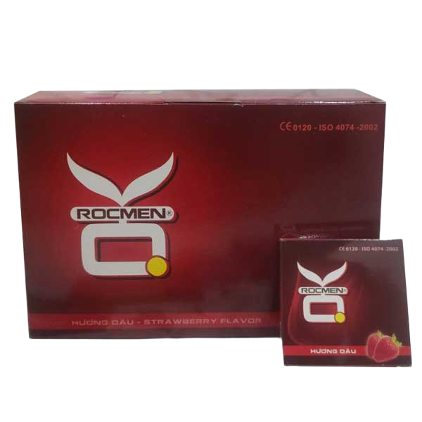  Bỏ sỉ Bao cao su OK Rocmen hương dâu ôm sát 52mm  tốt nhất 