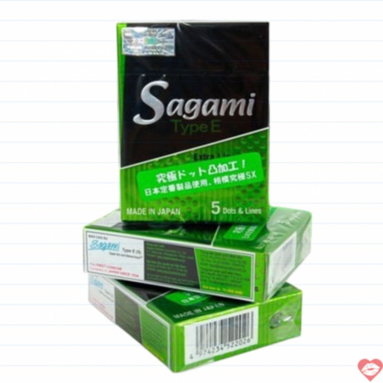 Bao cao su Sagami Type E siêu mỏng gai gân 