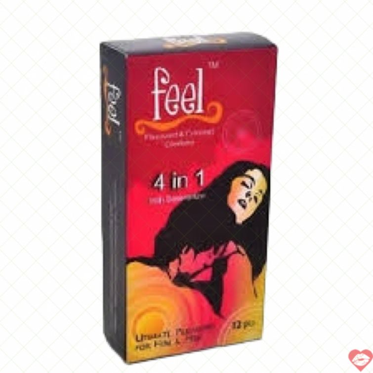 Bao cao su Feel 4in1 gân gai kéo dài thời gian 