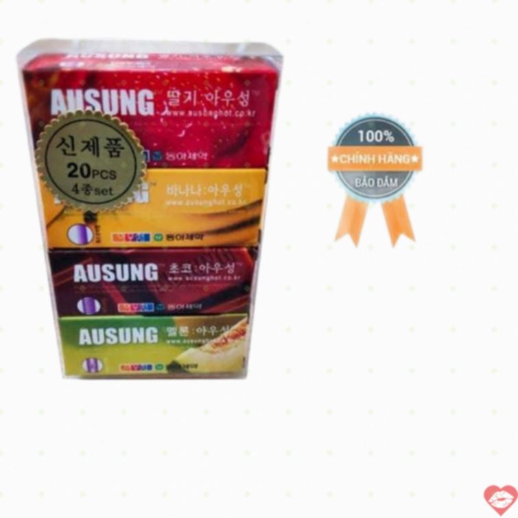 Bao cao su Hàn Quốc Ausung Fruity hương thơm hấp dẫn 