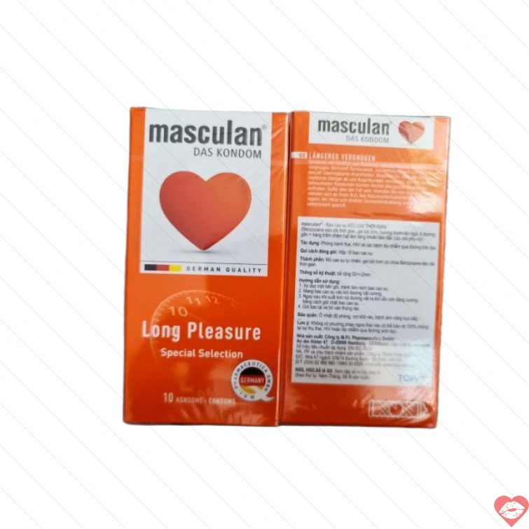 Bao cao su Masculan Long Pleasure kéo dài cực lâu 