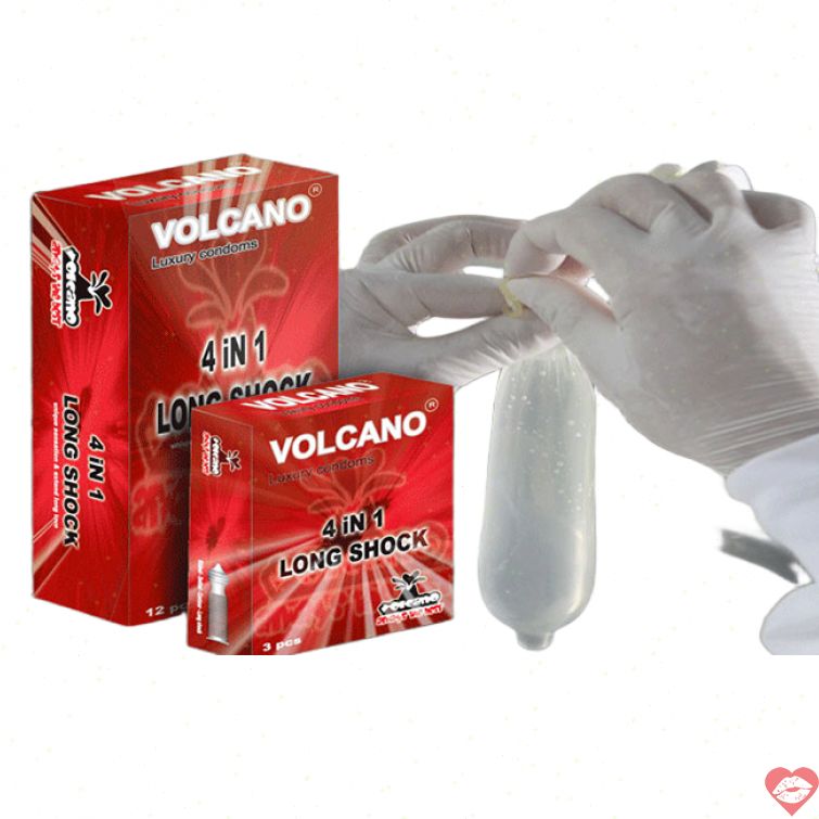 Bao cao su Volcano 4in1 kéo dài tăng hưng phấn 