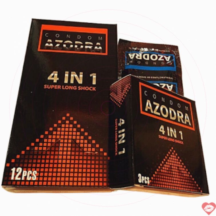 Bao cao su AZODRA 4in1 gân gai kéo dài thời gian 