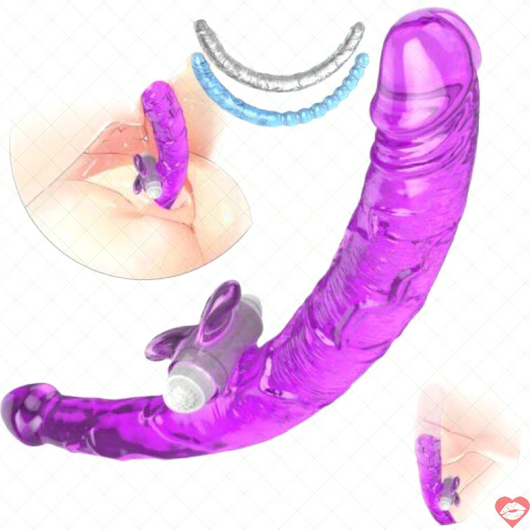 Dương vật giả 2 đầu có nhánh rung kích thích 