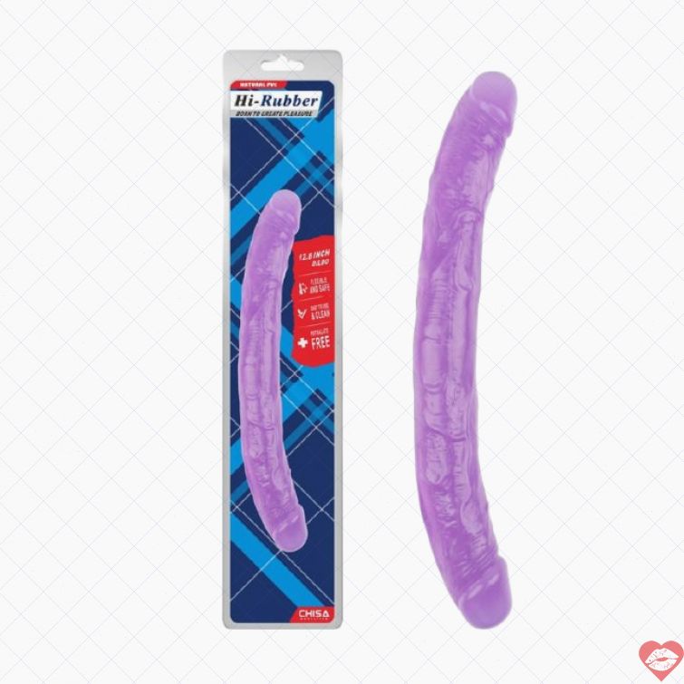 Dương vật 2 đầu Chisa tím silicone mềm kích thích 