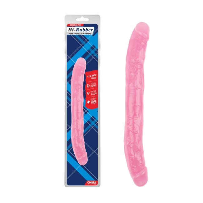  Thông tin Dương vật giả 2 đầu Chisa Hi-Rubber 12.8 Inch Hồng  cao cấp 