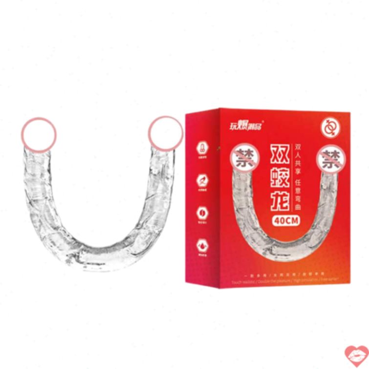 Dương vật giả 2 đầu 40cm silicon trong suốt cao cấp 