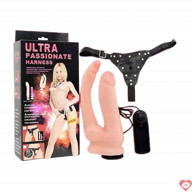 Dương vật dây đeo 2 đầu Ultra Passionate có rung 