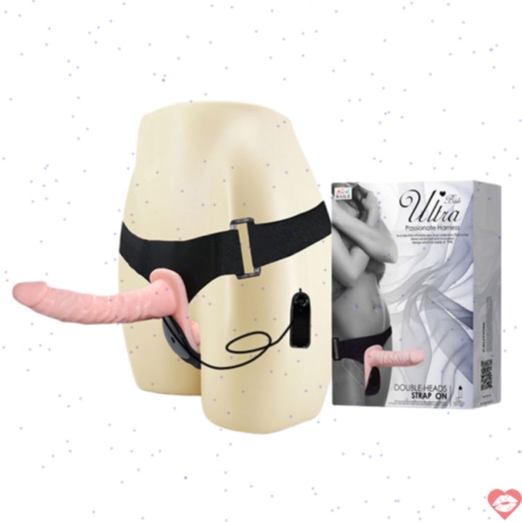 Dildo dây đeo đôi có rung cho nữ tăng khoái cảm mạnh 