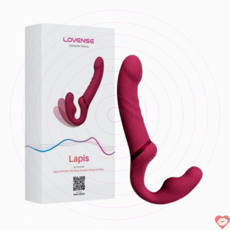 Dương vật giả 2 đầu Lovense Lapis rung thông minh 