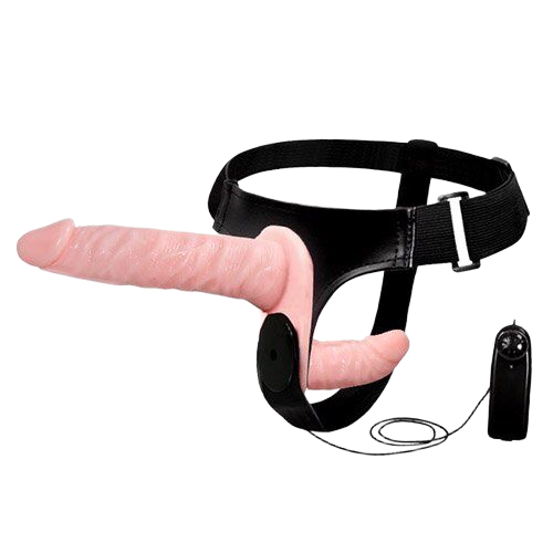  Review Dương vật dây đeo 2 đầu có rung cho les  nhập khẩu 