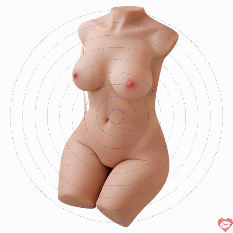 Búp bê bán thân rung co bóp kích thích mạnh 
