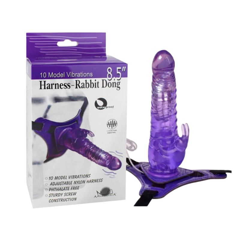  Nơi bán Dương vật giả có dây đeo - Aphrodisia Harness Rabbit Dong 8.5 inch  hàng mới về 