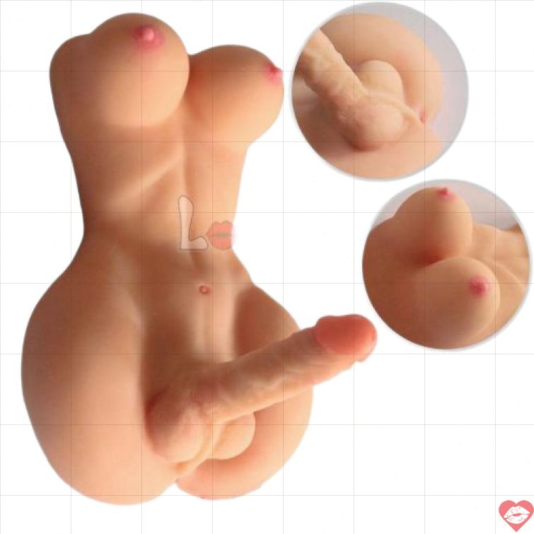 Búp bê bán thân lưỡng tính mềm mại đa chức năng 