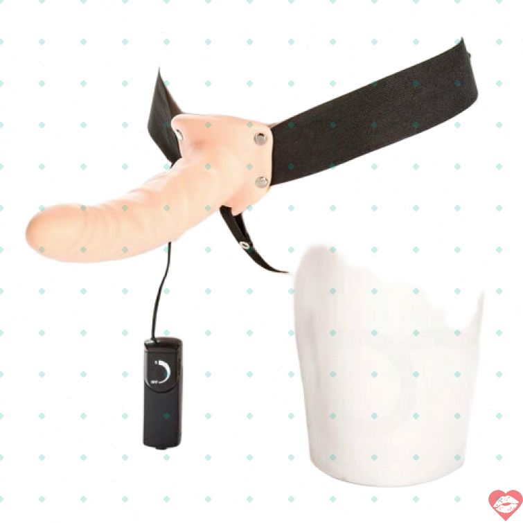 Dương vật giả dây đeo rỗng ruột cong kích thích mạnh 