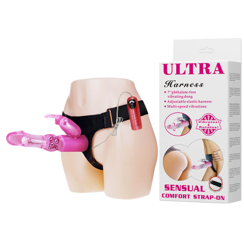  Bảng giá Dương Vật Giả Có Dây Đeo Ultra Harness – Rung Ngoáy + Bi Xoay  giá tốt 