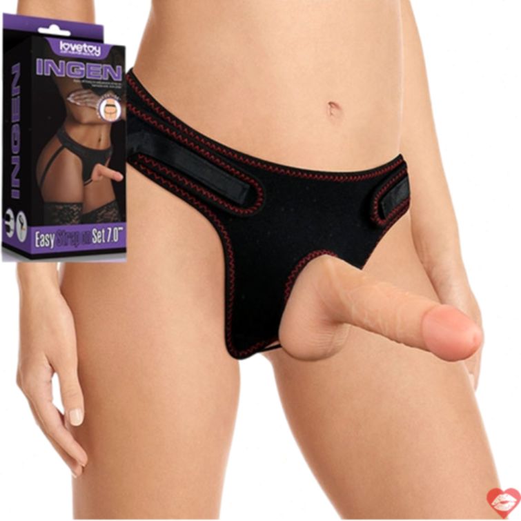 Dương vật giả dây đeo Lovetoy mềm mịn cho les 