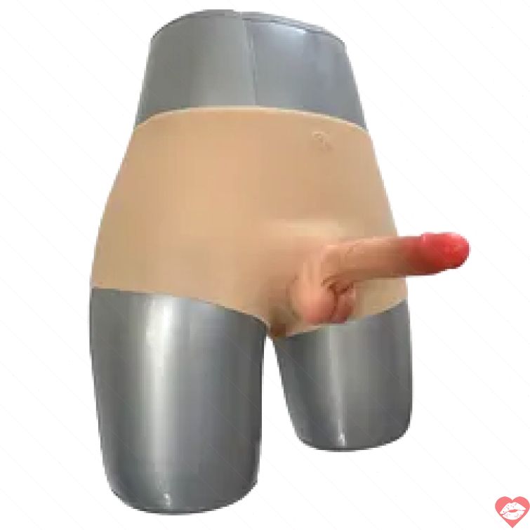 Quần silicon kèm dương vật mini tiện dụng 