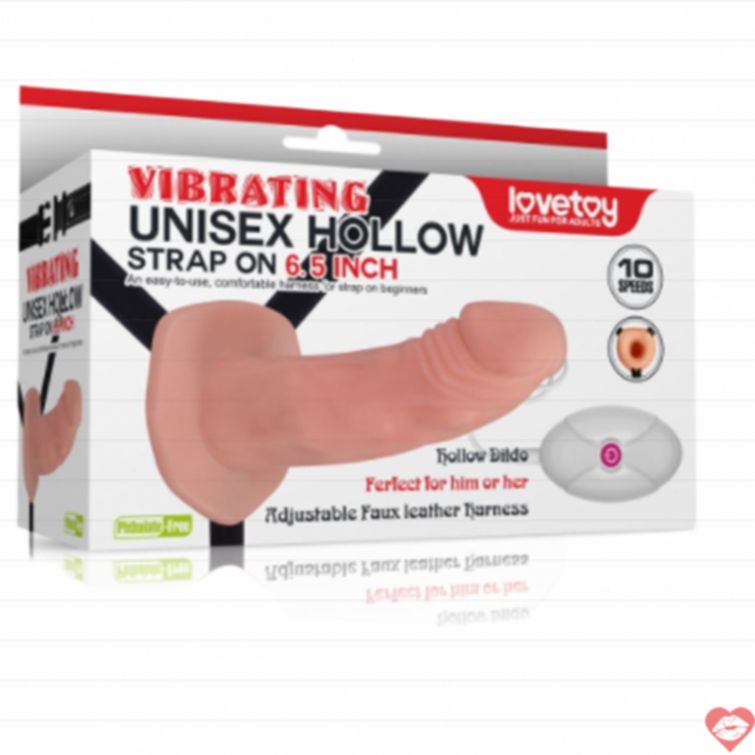 Dildo dây đeo rỗng ruột rung Lovetoy USA 