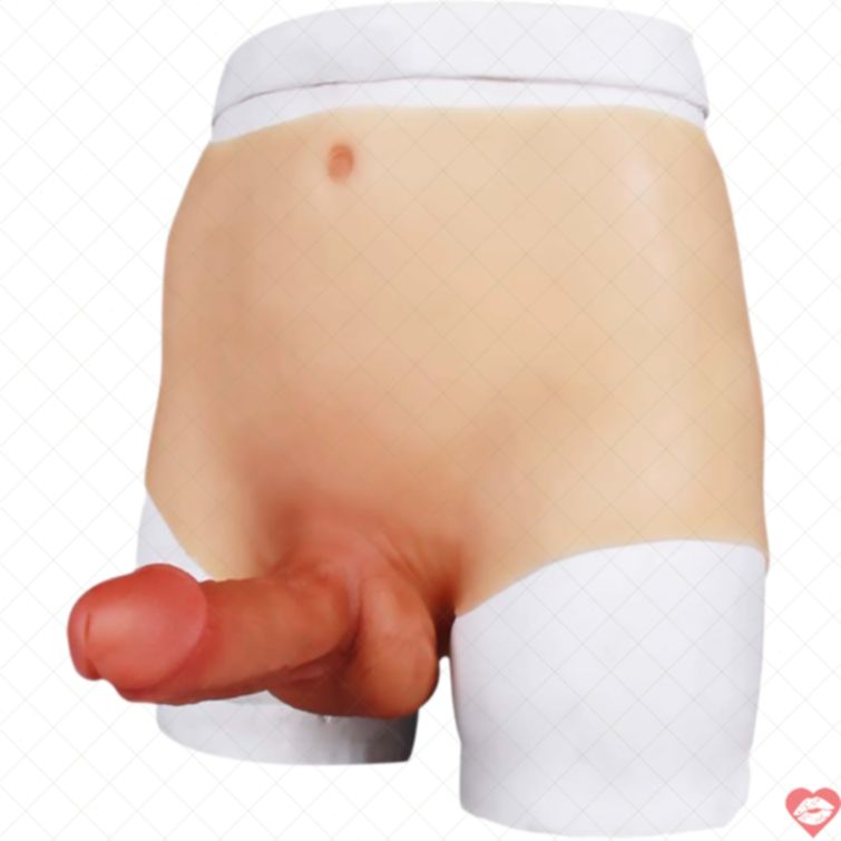 Dương vật giả liền quần silicon tiện lợi 