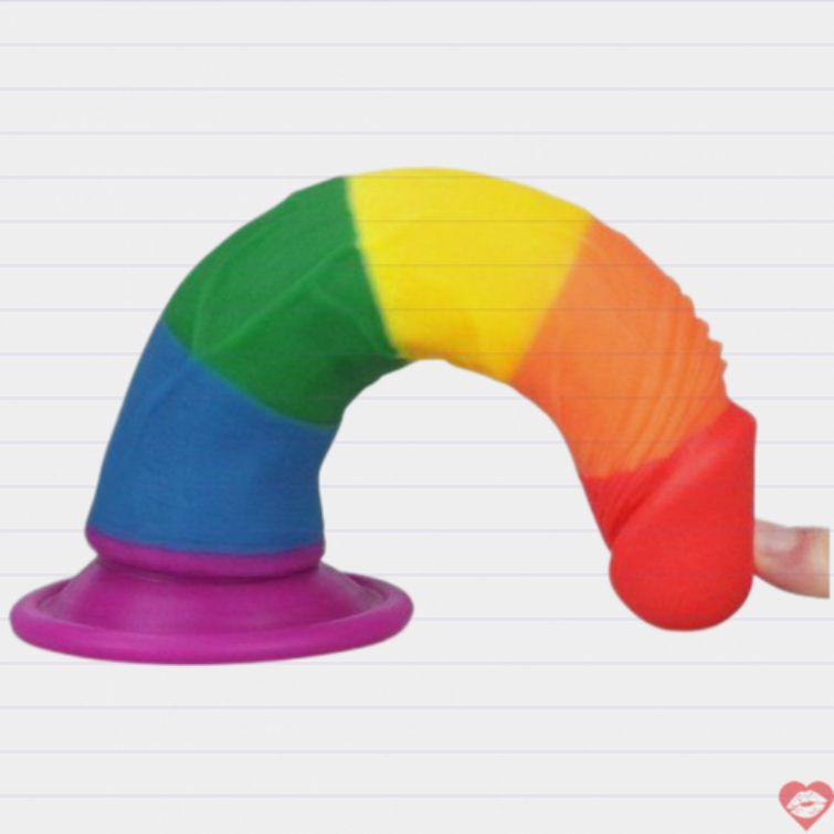 Dương vật giả gắn tường LoveToy 7 inch đa sắc 