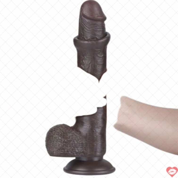 Dương vật giả Lovetoy 2 lớp da đen siêu thật 