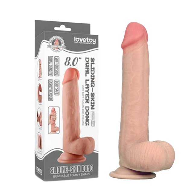  Mua Dương vật giả dính tường Lovetoy Sliding Skin Dong 8.0 Inch  nhập khẩu 