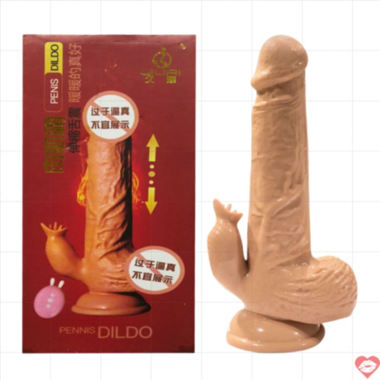 Dildo dính tường Jiuai rung thụt nhiệt đa năng 
