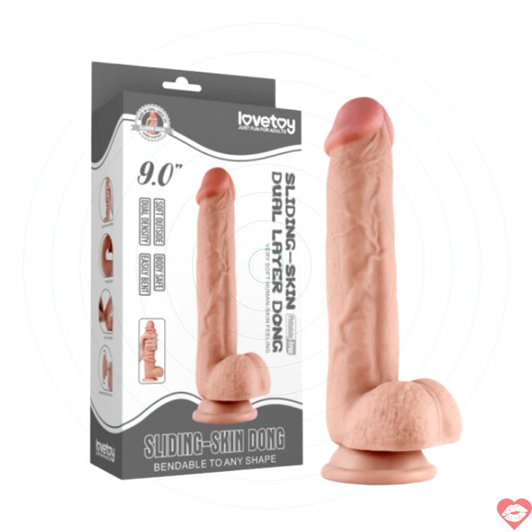 Dương vật giả Lovetoy 9 inch dính tường siêu phê 