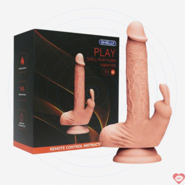 Dương vật giả Shelly Play đế hít rung đa chế độ 