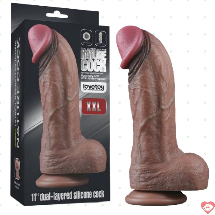 Dildo silicone Lovetoy Nature Cock XXL 2 lớp cao cấp 