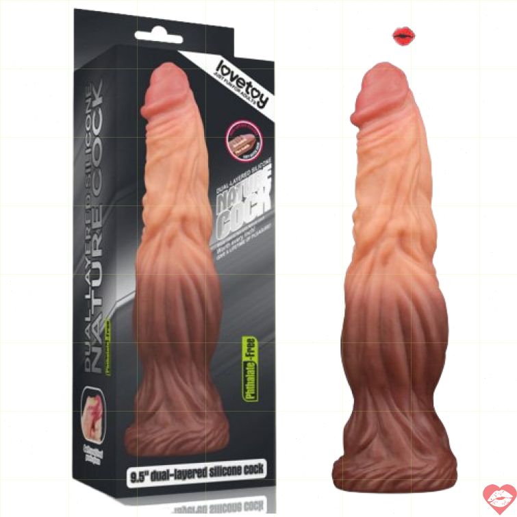 Dildo silicon 2 thớ gân nổi mềm mại cực đã 