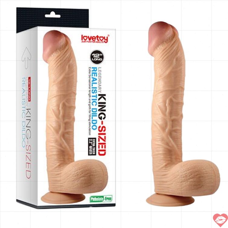 Dương vật giả Lovetoy King 12 inch gắn tường 